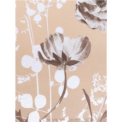 Простыня на резинке 1.5-спальная «Этель. Кремовое утро», 140×200+25 см, бязь