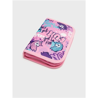 Пенал текстильный с наполнением для девочек