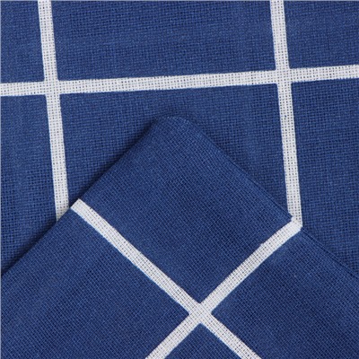 Пододеяльник 1.5-спальный «Экономь и Я. Таттерсол», 147×210 см, синий, бязь