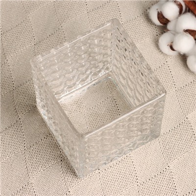 Декоративное кашпо для цветов «Куб», 10×10×10 см, стеклянное, Greengo