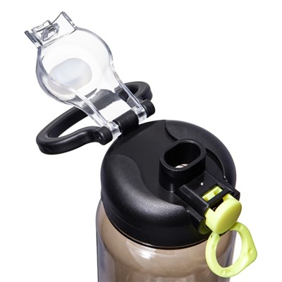 Бутылка для воды SPORT, 800 мл, с поильником, черная