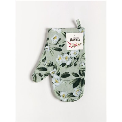 Прихватка варежка «Доляна» Jasmine, 20×28 см, рогожка, хлопок 100%, 164 г/м²