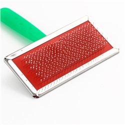 Пуходёрка «Лапки» большая, 12×13 см, с каплями, зелёная