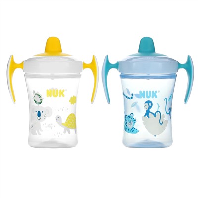 NUK, Evolution Learner Cup, Blue, 6+ Months, 2 Pack, 8 oz Each