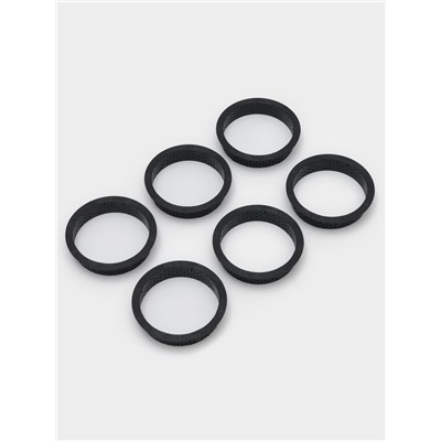 Формы для выпечки тарта Доляна, перфорированные, внутренний d=8.3 см, набор 6 шт., чёрный