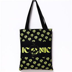 Сумка текстильная ICONIK, 31×1×40.5 см, отдел без молнии, без подклада, черная