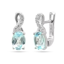 Серьги из серебра топаз, Тина