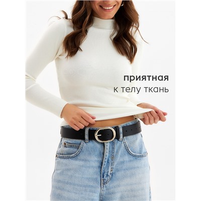 Джемпер женский с горлом MINAKU, белый, размер 42-44