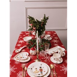 Тарелка новогодняя Доляна «Сказочный бал.Щелкунчик», d=25.5 см, фарфор, белая