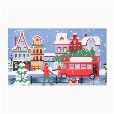 Набор новогодних кухонных полотенец «Доляна» Время чудес 35×60 см-4 штуки, 100% хлопок