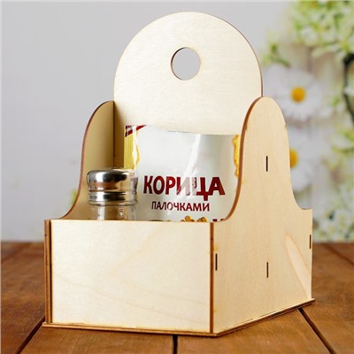 Органайзер для хранения специй Дарим Красиво, 20×13×22.5 см, дерево
