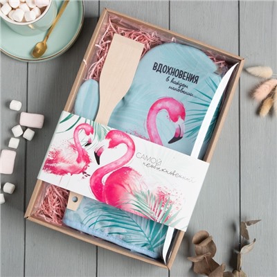 Кухонный набор «Самой необыкновенной»: варежка-прихватка 20×28 см, лопатка деревянная