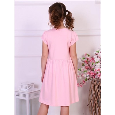 Платье Сладкая ягодка кор.рукав детское (Розовый)