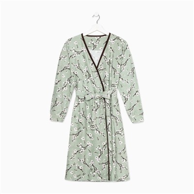 Халат домашний женский N-collection, олива, размер 52