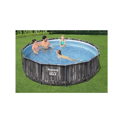 УЦЕНКА Бассейн каркасный Steel Pro Max, 366×100 см, фильтр-насос, лестница, круглый, 5614X Bestway