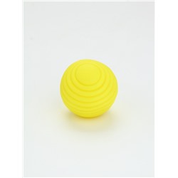 Игрушка пищащая  "Мячик, горизонтальные полоски", 5,5 см желтая