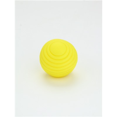 Игрушка пищащая  "Мячик, горизонтальные полоски", 5,5 см желтая