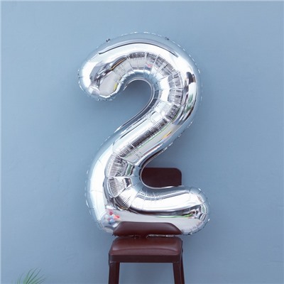Воздушный шар фольгированный 40" «Цифра 2»