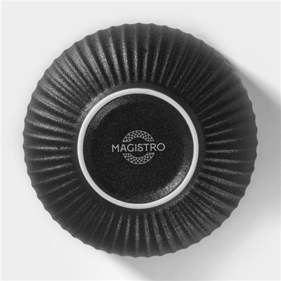 Миска Magistro Line, 350 мл, d=11.5 см, фарфор, чёрная