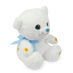 Мягкая игрушка "Белый медвежонок" 25см, с проектором, ночник