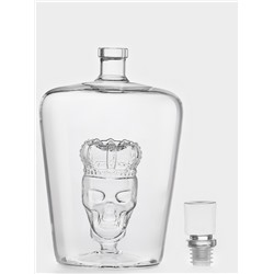Штоф «Череп в короне», 1200 мл, стекло, прозрачный