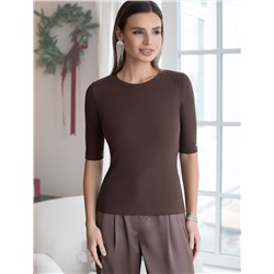 Футболка из трикотажа в широкий рубчик