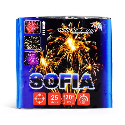 Батарея салютов "Sofia" (0,8" х 25 залп.) * в кор. 12 шт. Срок до 01.02.30