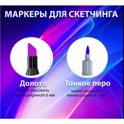 Набор профессиональных двусторонних маркеров #23056335