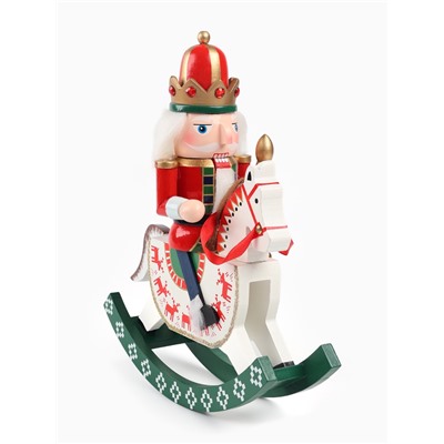 Фигурка из дерева «Щелкунчик на лошадке», 28 см
