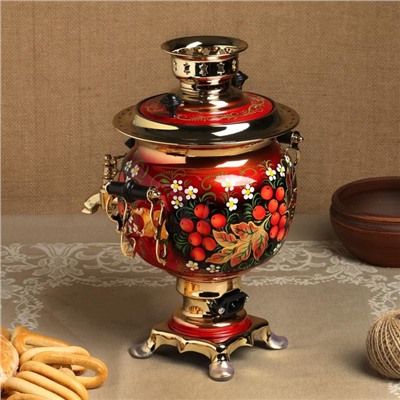 Самовар электрический «Рябина», овал, 3 л