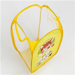 Корзина для хранения игрушек «Давай играть», 57×34×34 см, жёлтая