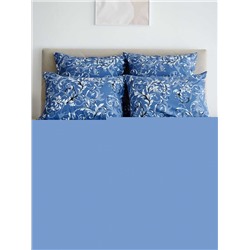 Простыня поплин - Валенсия, цвет сине-сиреневый