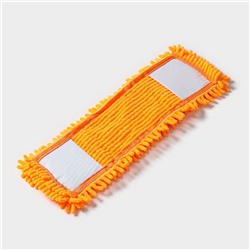Насадка для плоской швабры «Доляна», 40×10 см, микрофибра букли, 80 г, оранжевая