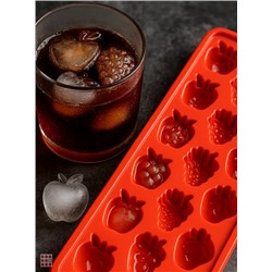 Форма для льда пластиковая в виде фруктов, С крышкой17 ячеек