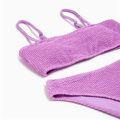 Купальник раздельный однотонный женский MINAKU, фиолетовый, размер 46