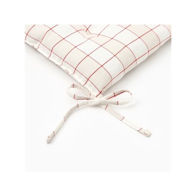 Подушка на стул «Этель» Bright cage, 40×40 см, белая