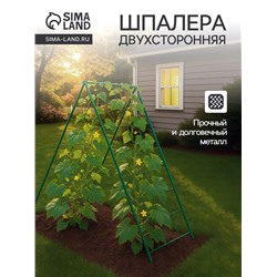Шпалера для огурцов, двухсторонняя, 118×78 см, металл