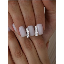 Серьги из серебра с фианитами родированные 925 пробы S2180771010р