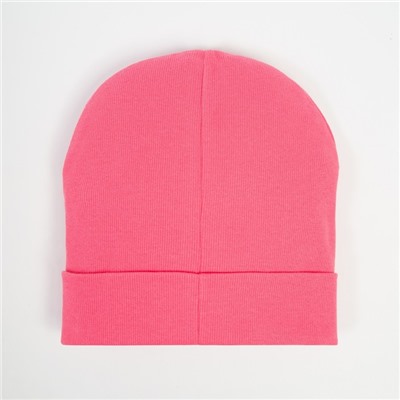 Шапка детская, цвет ярко-розовый, размер 44-47 см