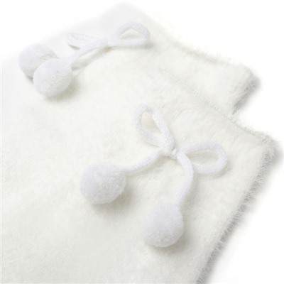 Носки махровые MINAKU с бамбошками, белый, р-р 36-39 (23-25 см)