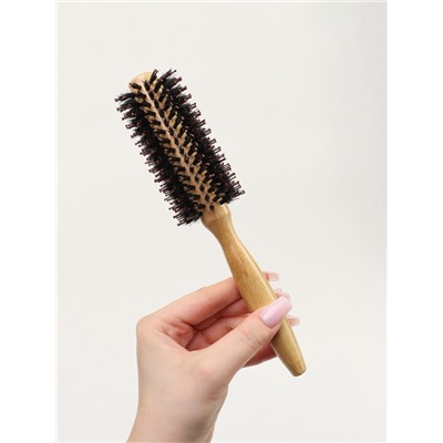 Брашинг для волос, деревянный, комбинированная щетина, d=20/50 мм, 22(±1) см