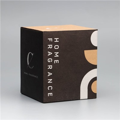 Свеча ароматическая Home Fragrance, одеколон, чёрная, 7×8 см