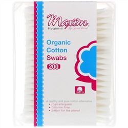 Maxim Hygiene Products, Органические ватные палочки, 200 шт