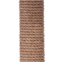 Домик для кошек с когтеточкой «Куб», с площадкой и игрушкой, 35×30×85 см, микс цветов