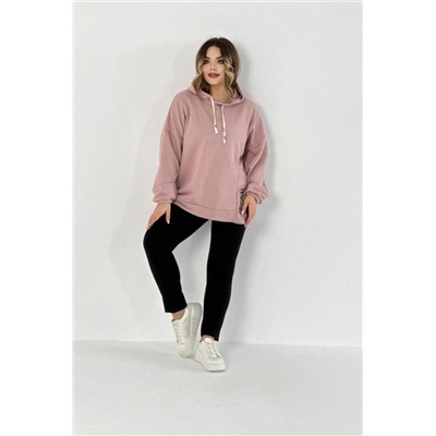 52352 Толстовка женская (Пудра)