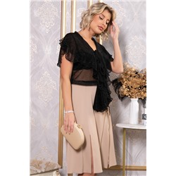 Платье Анхела (черно-бежевое) П14751-39М