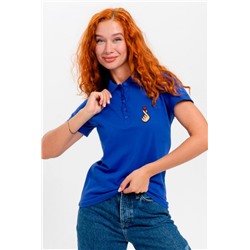 8524 футболка поло женская (Индиго_рука с сердцем)