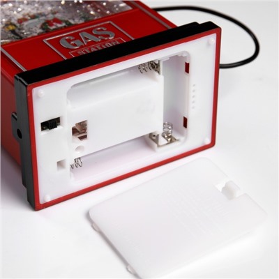 Светодиодная фигура «Бензоколонка» 11.5×28×7.5 см, пластик, батарейки ААх3 (не в комплекте), USB, свечение тёплое белое