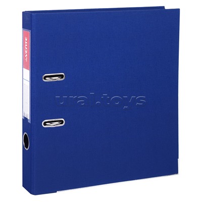 Папка с арочным механизмом A4 50 мм PP двусторонний разобранная, металлическая окантовка, запечатка форзаца, наварной карман с этикеткой, синяя