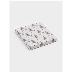 Блюдо сервировочное новогоднее Доляна «Новый Год в лесу», d=19, h=2.1 см, с бортиком, стекло, белое, голубое